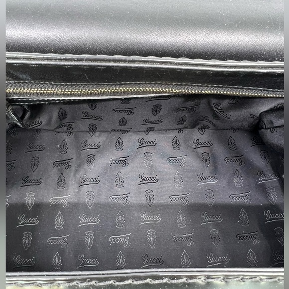 Gucci Large Queen Black Dialux Coated Canvas Tote - Picture 9 of 10